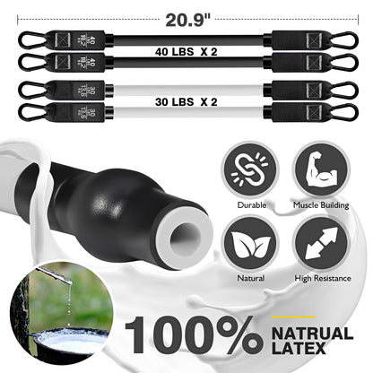 Pilates Bar, Pilates Bar Kit with Resistance Bands, Adjustable Multifunctional Pilates Workout Equipment for Men & Women, Portable Home Gym Pilates