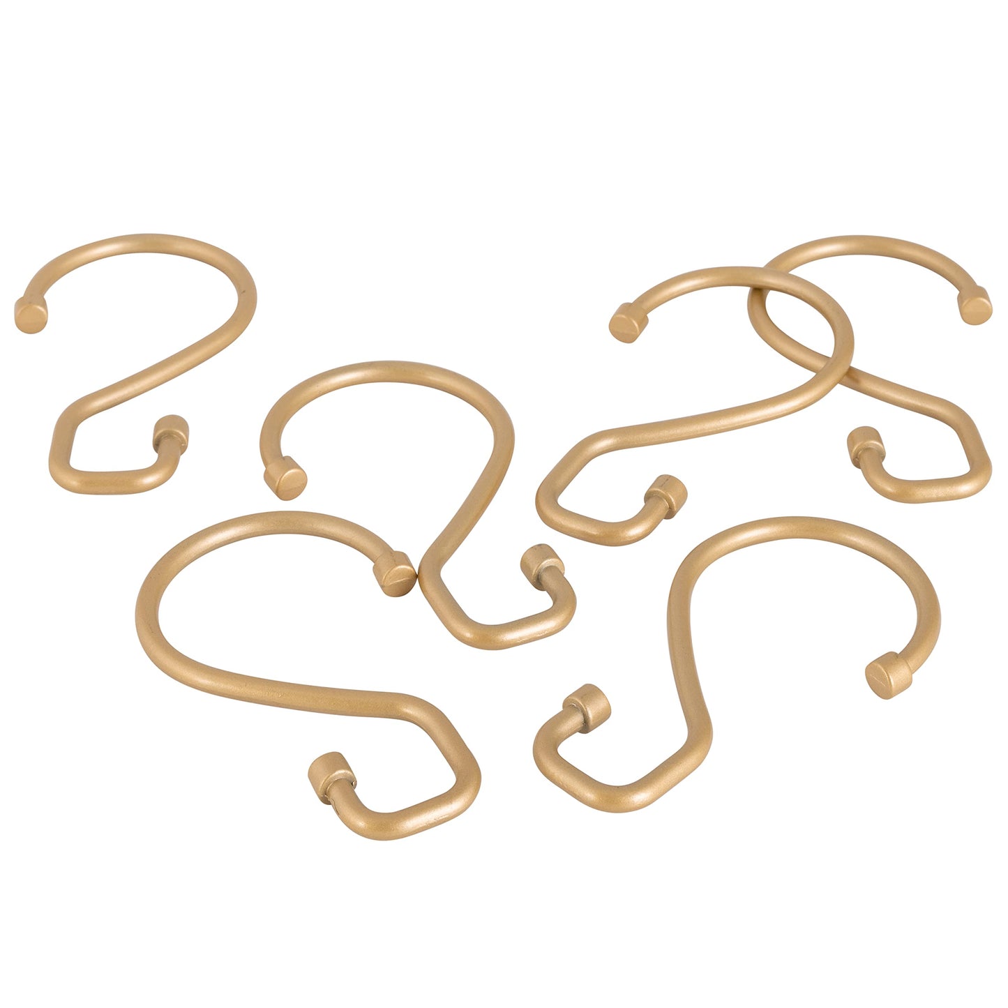 Bath Bliss 12 Pack Shower Curtain Rings | Dimensions: 3.1" x 1.8' x 0.24" | S Shaped Design | Fits Over Standard Size Shower Rod | Easy to Install