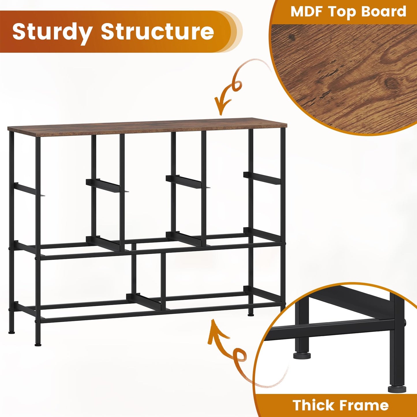 Feonase Chest of Drawers,Bedroom Dresser with 8 Fabric Drawers, Metal Frame & MDF Wood Top, Adjustable Feet, Storage Organizer Unit for Bedroom