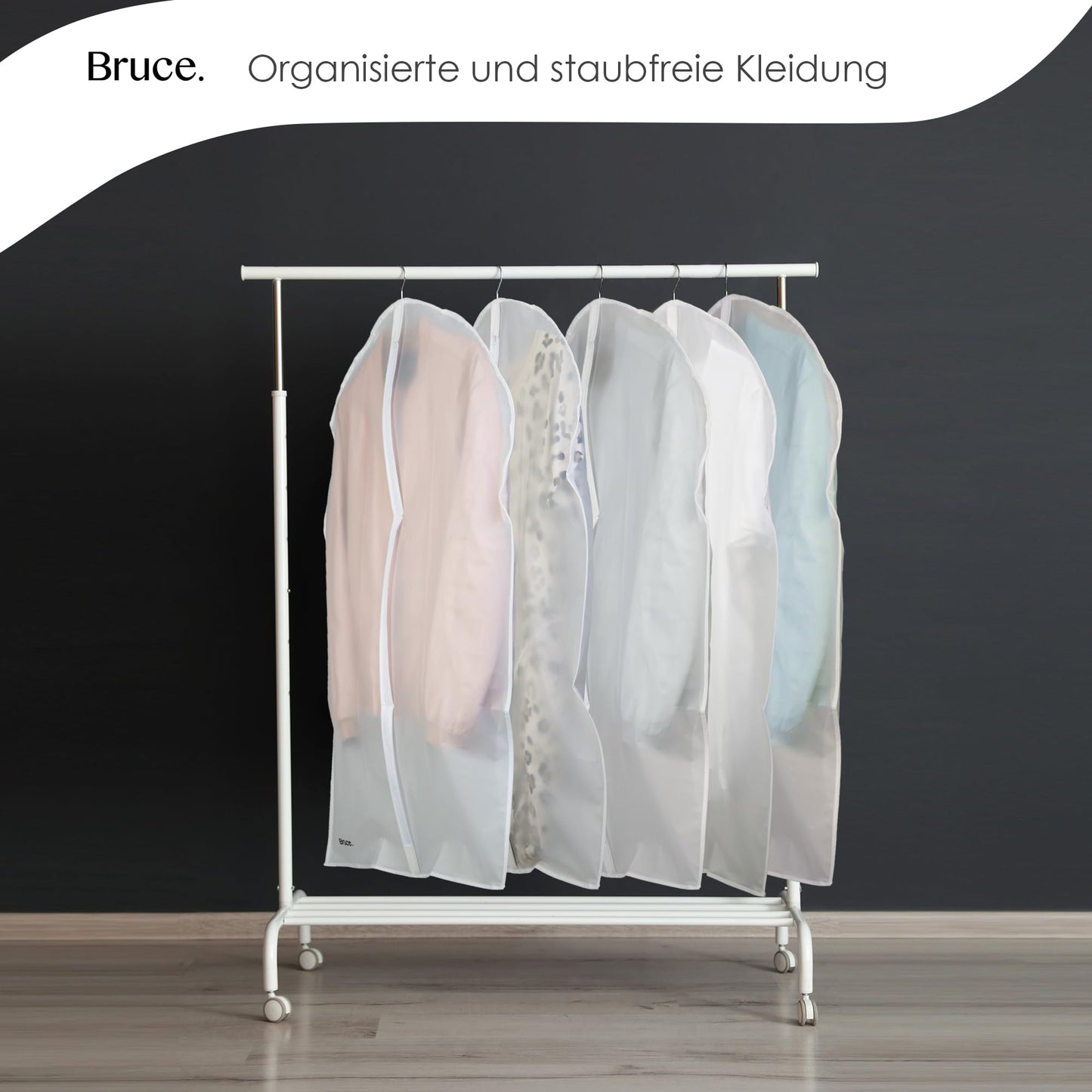 Bruce.® 6x Clear PEVA Garment Bags 100x60 cm – Transparent