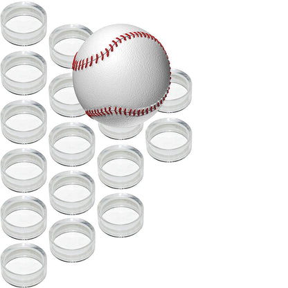 48 PCS3 size 1.77in & 1.26in & 0.67inSphere stand,Acrylic Display Stand Clear Ring Baseball Stands Plastic Round Display Stand for Golf