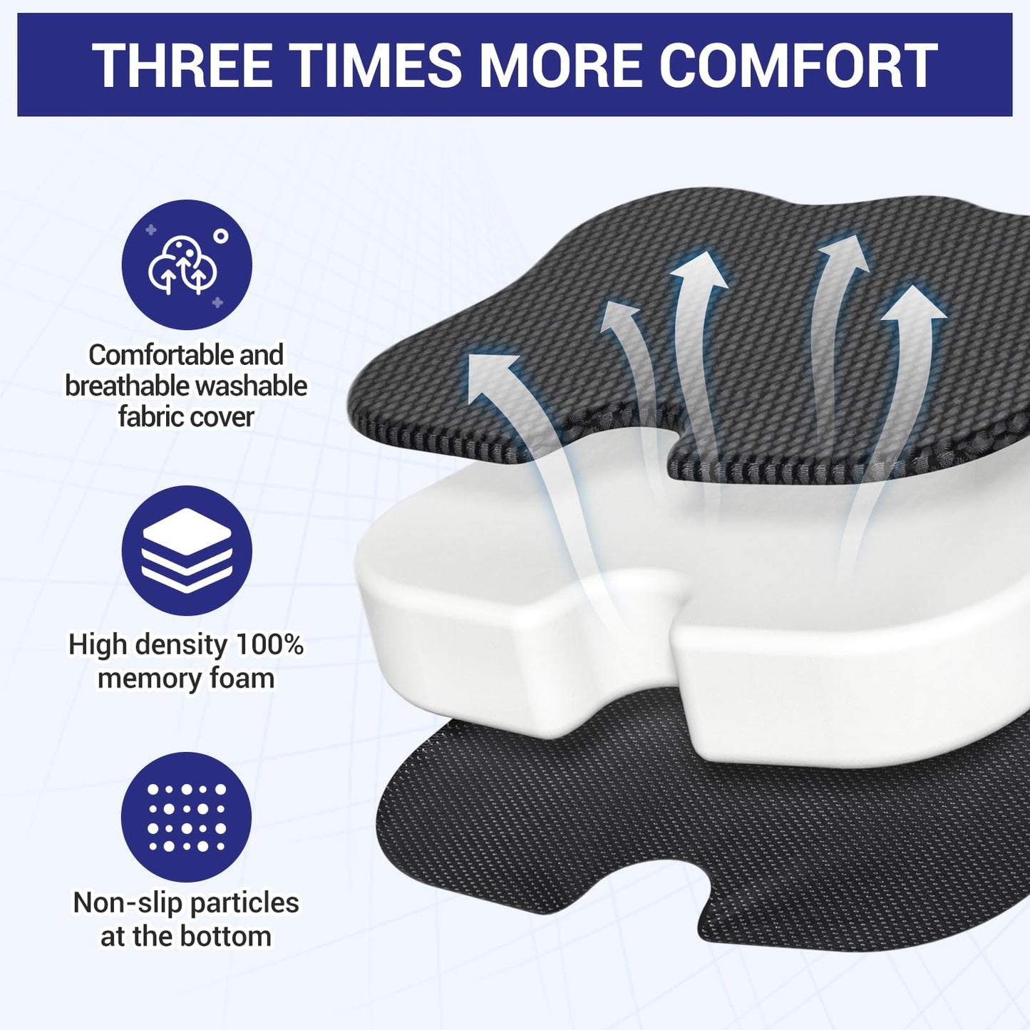 Car Cushion for Driving Seat, Booster Car Seat Improve Driving Visibility