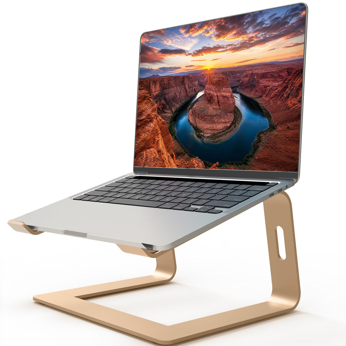 Orionstar Laptop Stand for Desk, Aluminum Laptop Riser, Portable Computer Stand for Apple Mac MacBook Air Pro 10-15.6 Inch Notebook Computer