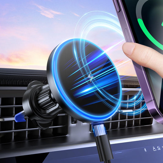 for Magsafe Car Mount Charger [15W Fastest Charging], Magnetic Car Phone Holder Wireless Charger for Magsafe Phone Holder Air Vent Cradle for iPhone