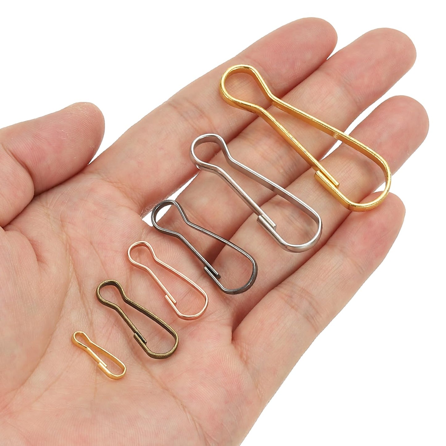 PATIKIL Lanyard Hooks Flag Pole Clip, 20 Pcs 50x15.7x3.4mm Stainless Steel 304 Spring Snap Hook Metal Clips Clasp for Key Chain Key Rings ID Card
