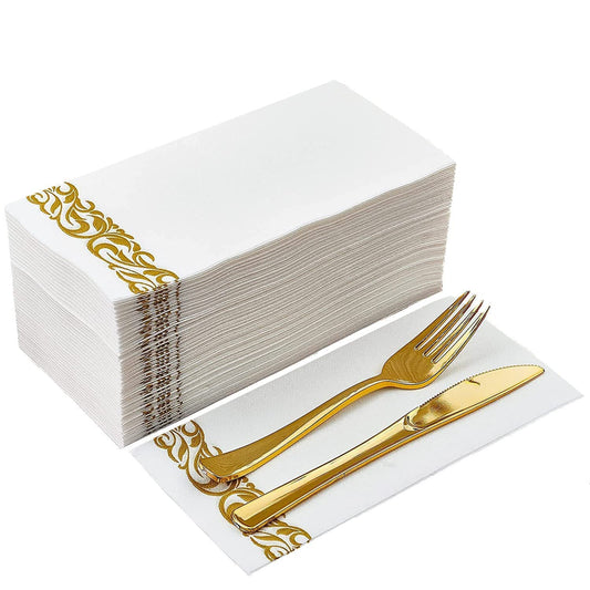 Disposable Hand Towels Decorative Bathroom Paper Napkins,Linen-Feel Guest Towels for Kitchen,Parties, Weddings, Anniversary, Dinners or Events,30 x