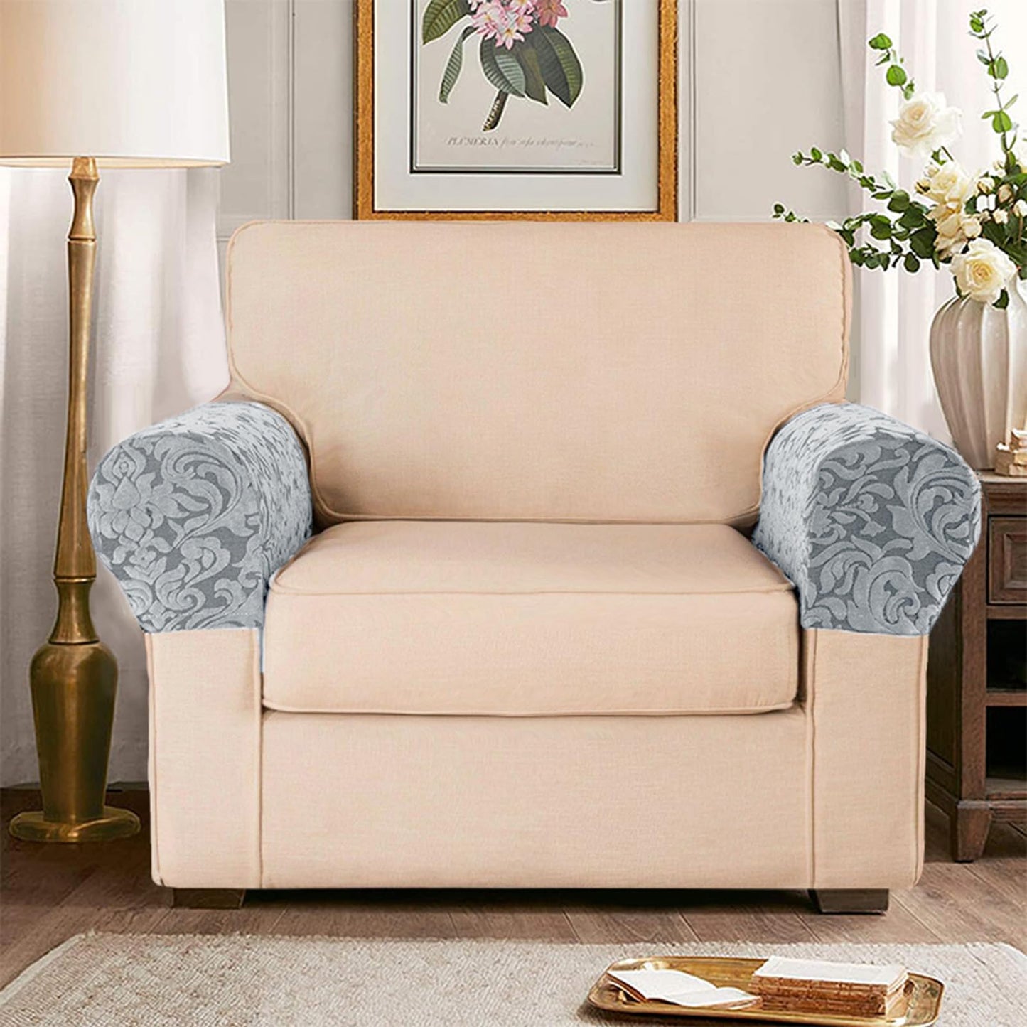 Armrest Chair Covers, Set of 4 Stretch Armchair Couch Armchair Covers for Arms Sofa