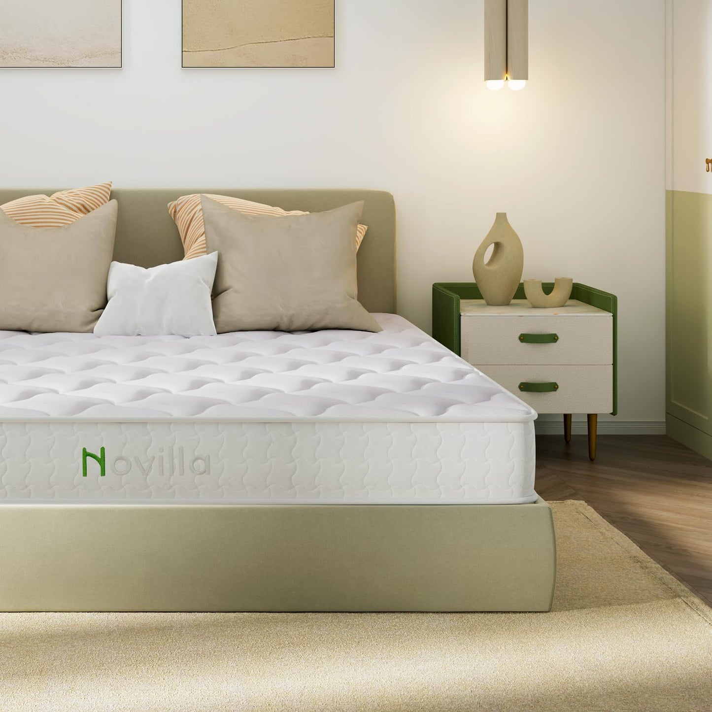 Novilla Small Double Mattress, 8 Inch Pocket Sprung Mattresses with Breathable CertiPUR-US Foam and Skin-friendly OEKO-TEX Fabric