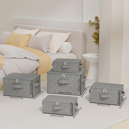 ENUMAIL Underbed Storage Boxes with Zippers,38x26x15cm,Grey,2 Pack