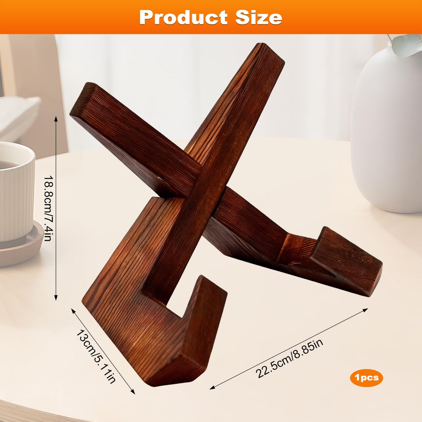 SMYJDMM Now Playing Vinyl Record Stand, Retro Now Spinning Record Stand, Vinyl Records Display Suitable for Magazines Textbooks Mobile Phones Tablets