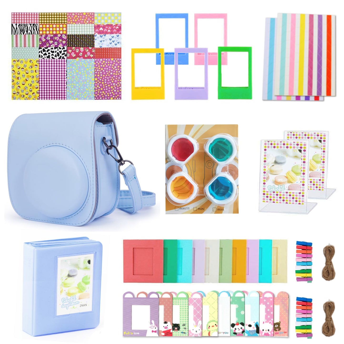 KALDA Instant Camera Accessories for Instax Mini 12 (Pastel Blue)