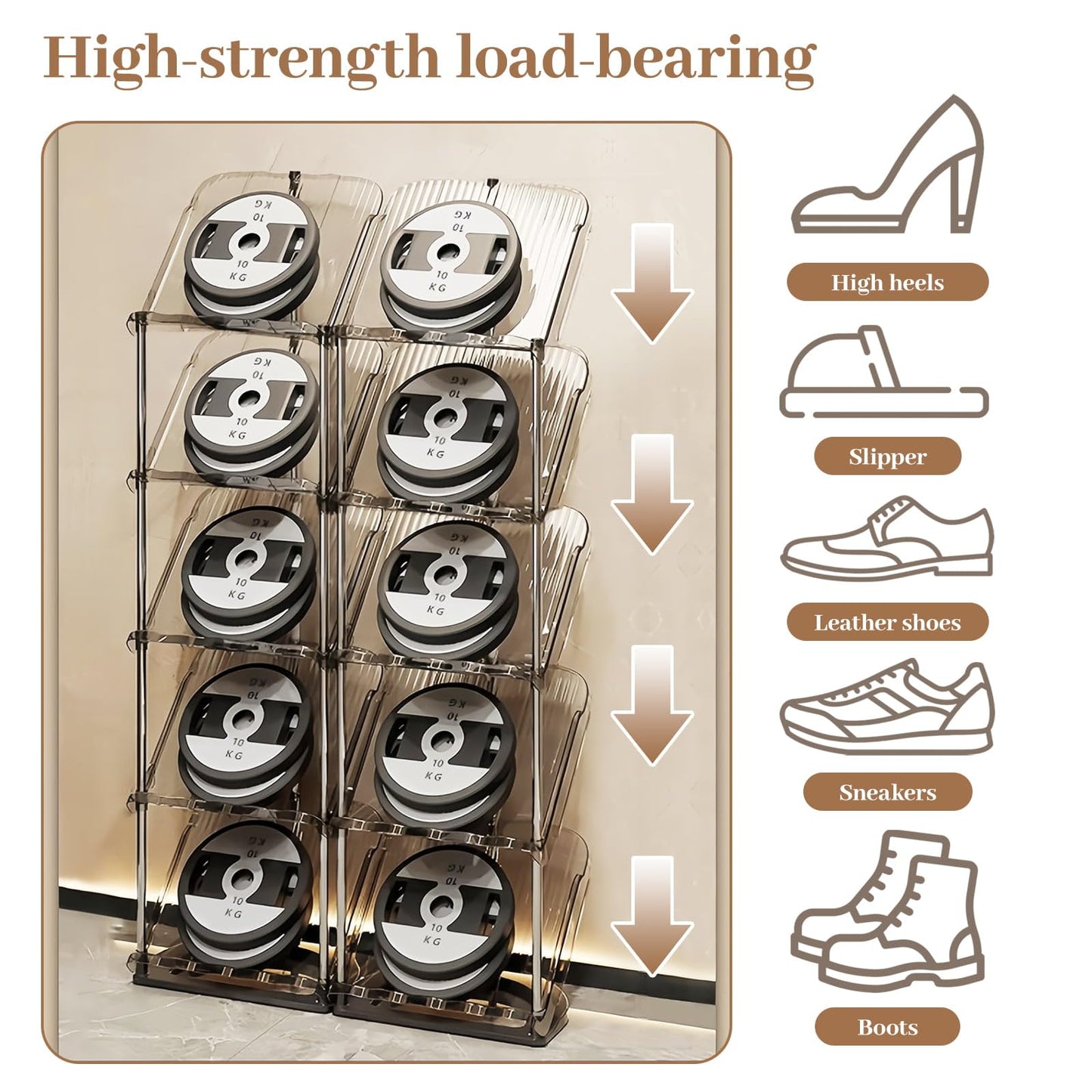 Narrowt Shoe Rack, Slim Shoe Storage Cabinet, Small Corners and Nooks