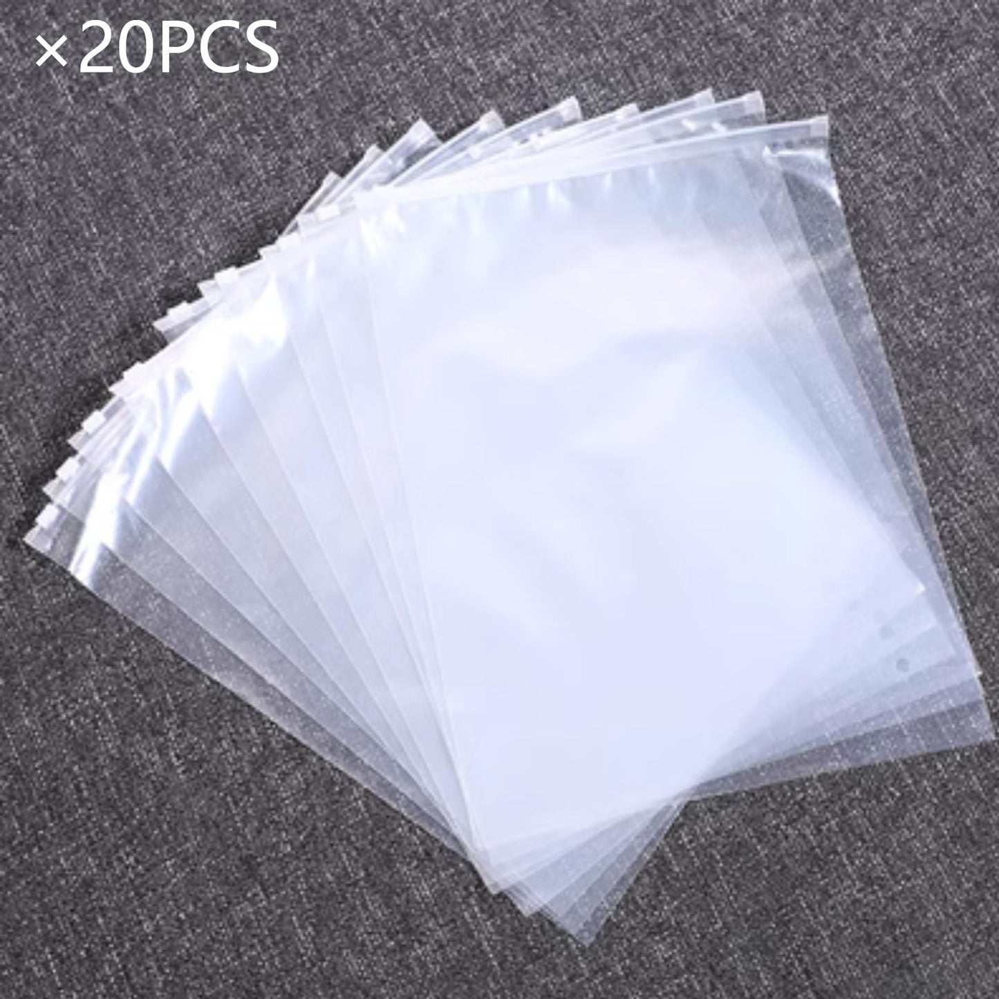 ATB-Foger 20Pcs Clear Zip Lock Clothes Storage Bags - Large Travel Resealable Plastic Luggage Pouch for Coats, Bulky Items