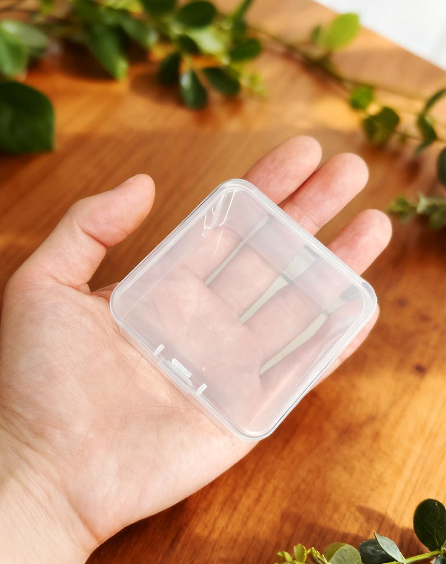 LJY Clear Square Plastic Boxes, 60 Pack, 6.5 x 6.5 x 3.5 cm
