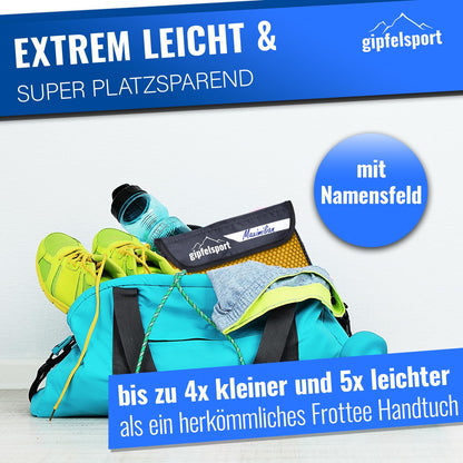 gipfelsport Microfibre Towel Yellow Set1 1x S80x40cm & 1x L140x70cm