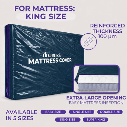 Dreamzie - King Mattress Cover for Moving - Mattress Storage Bag - x2