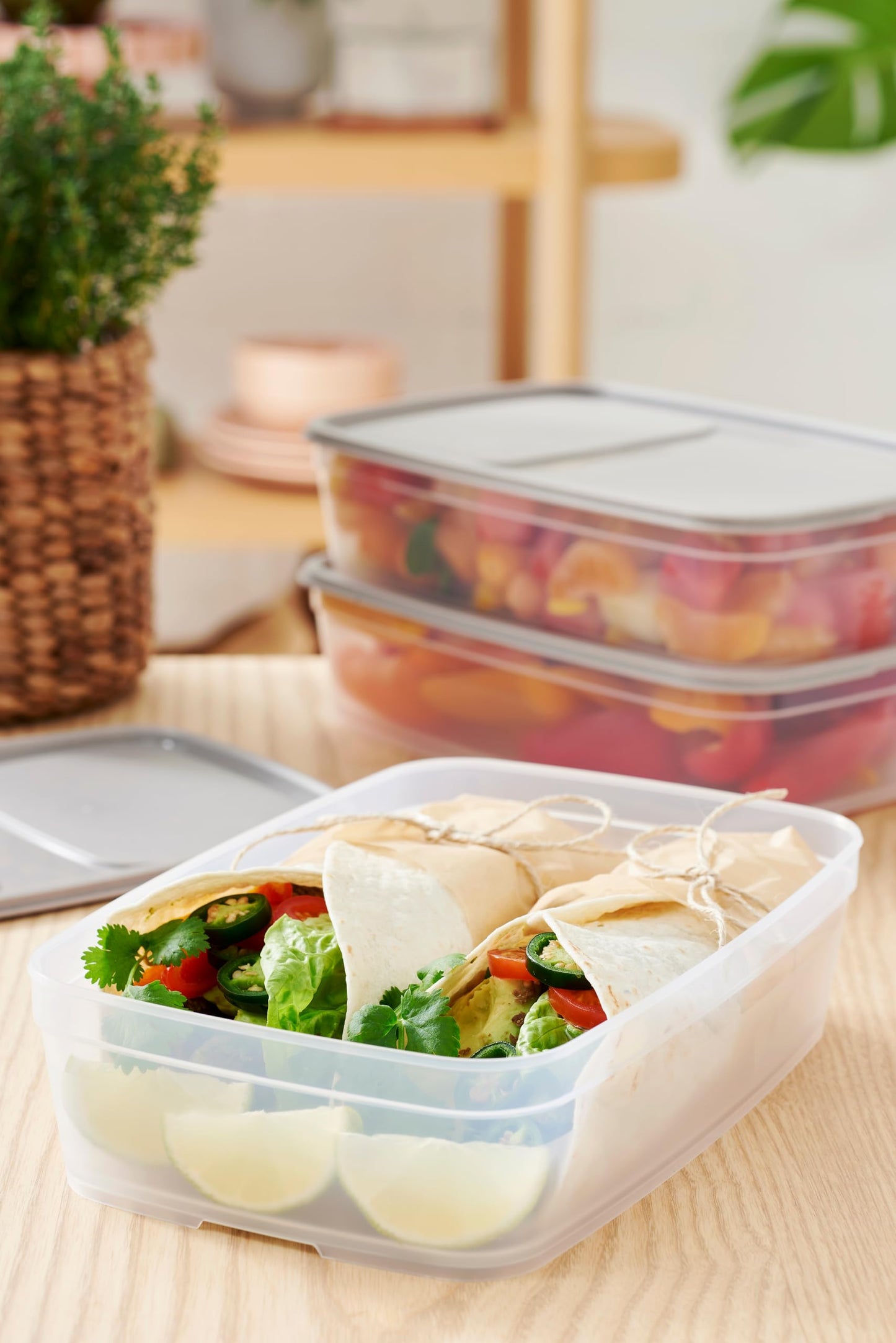 SmartStore Leakproof Food Storage Container 1,6L - Set of 6 | Dishwasher, Fridge, Microwave Safe | Lunch Box Meal Prep | Food Approved, BPA Free