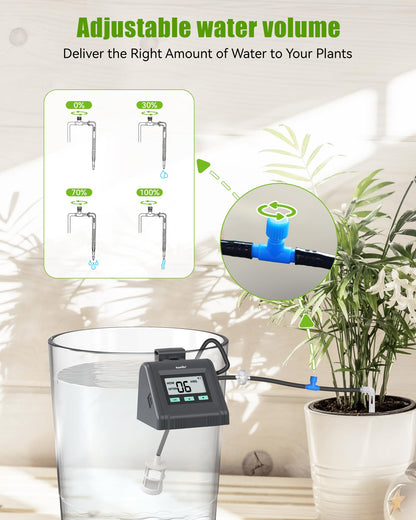 RAINPOINT Automatic Watering System, Water Volume Adjustable, Indoor Self Watering System for Potted Plants, DIY Drip Irrigation Kit for Garden
