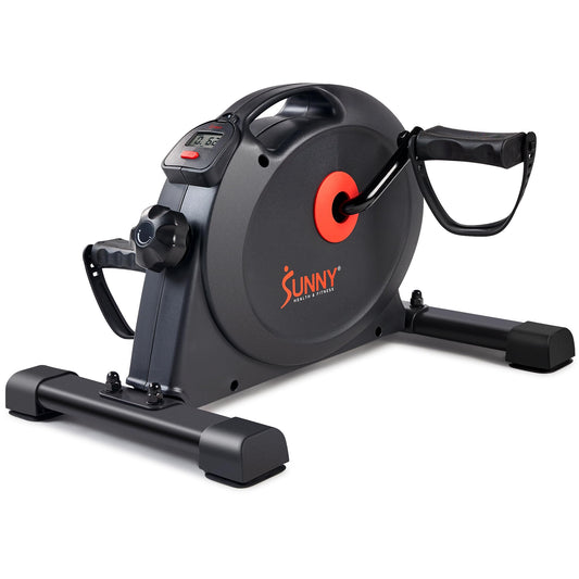 Sunny Health & Fitness Under Desk Dual Function Smart Mini Arm & Leg Pedal Exerciser Cycle Bikes with SunnyFit App Enhanced Bluetooth Connectivity -