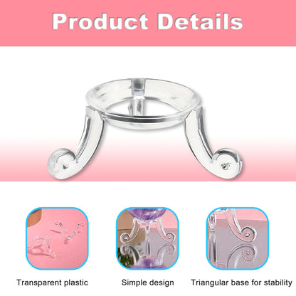 ZAYIO 2pcs Transparent Acrylic Crystal Ball Display Stand Base