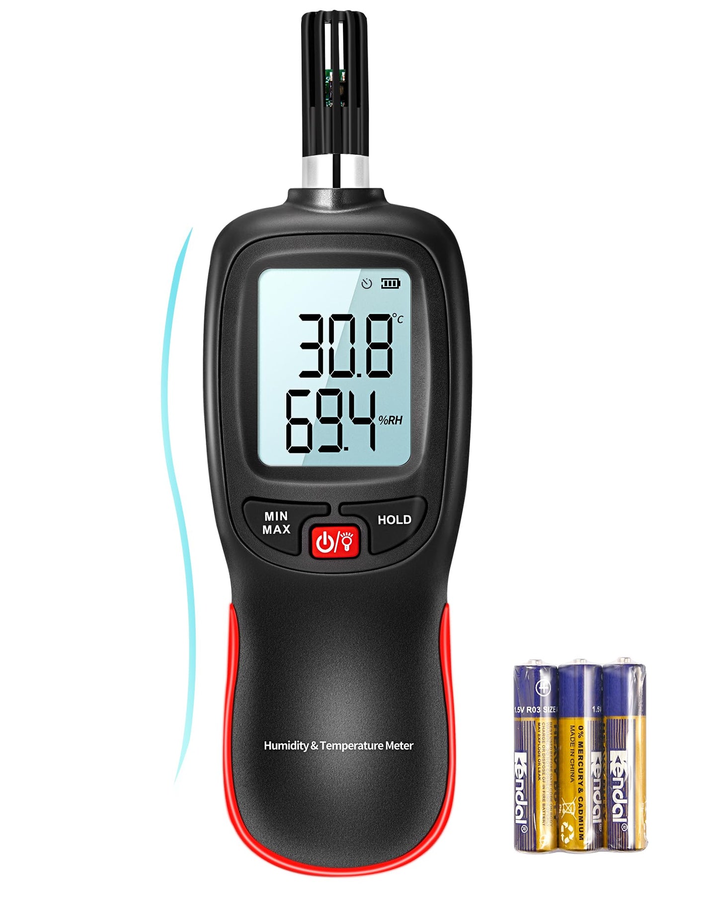 APOMONO WT83 Temperature Humidity Meter, High Precision Thermometer Hygrometer with Ambient Dew Point Wet Bulb Temperature Indoor Outdoor, Max/Min