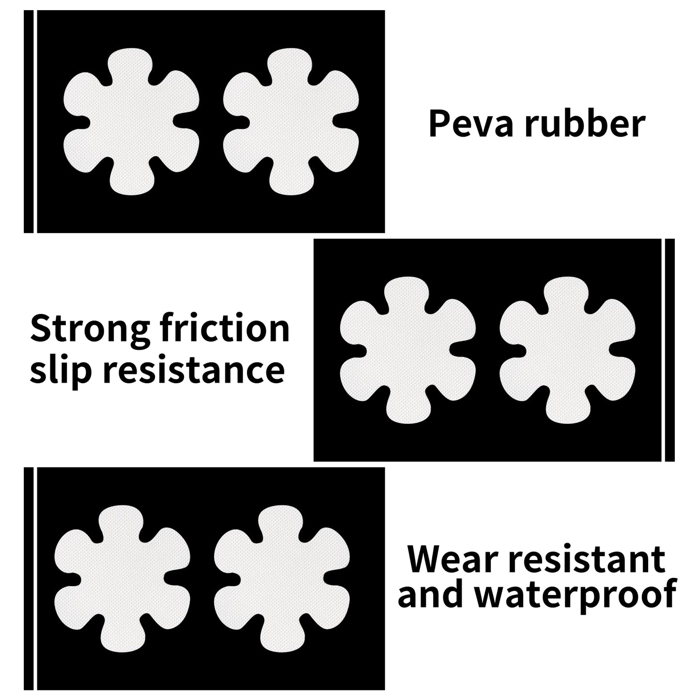 MEKEET Anti Slip Bath Stickers, White, Flower Shape, 25PCS