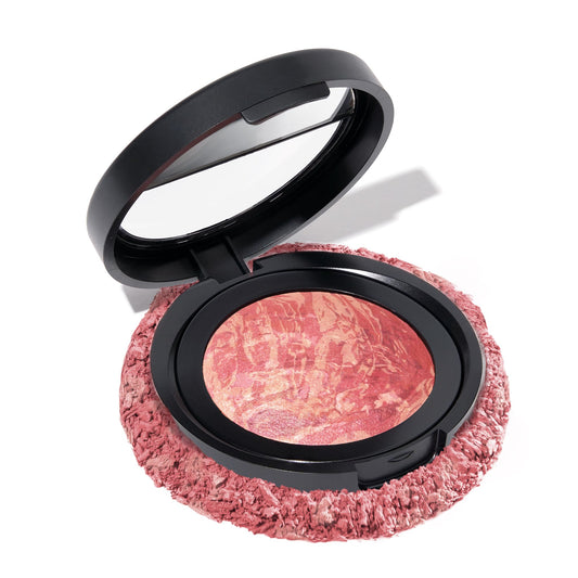 LAURA GELLER NEW YORK Baked Blush-n-Brighten Marbleized Blush for Cheeks - Natural Finish - Buildable Color (111 Summer Orchid)