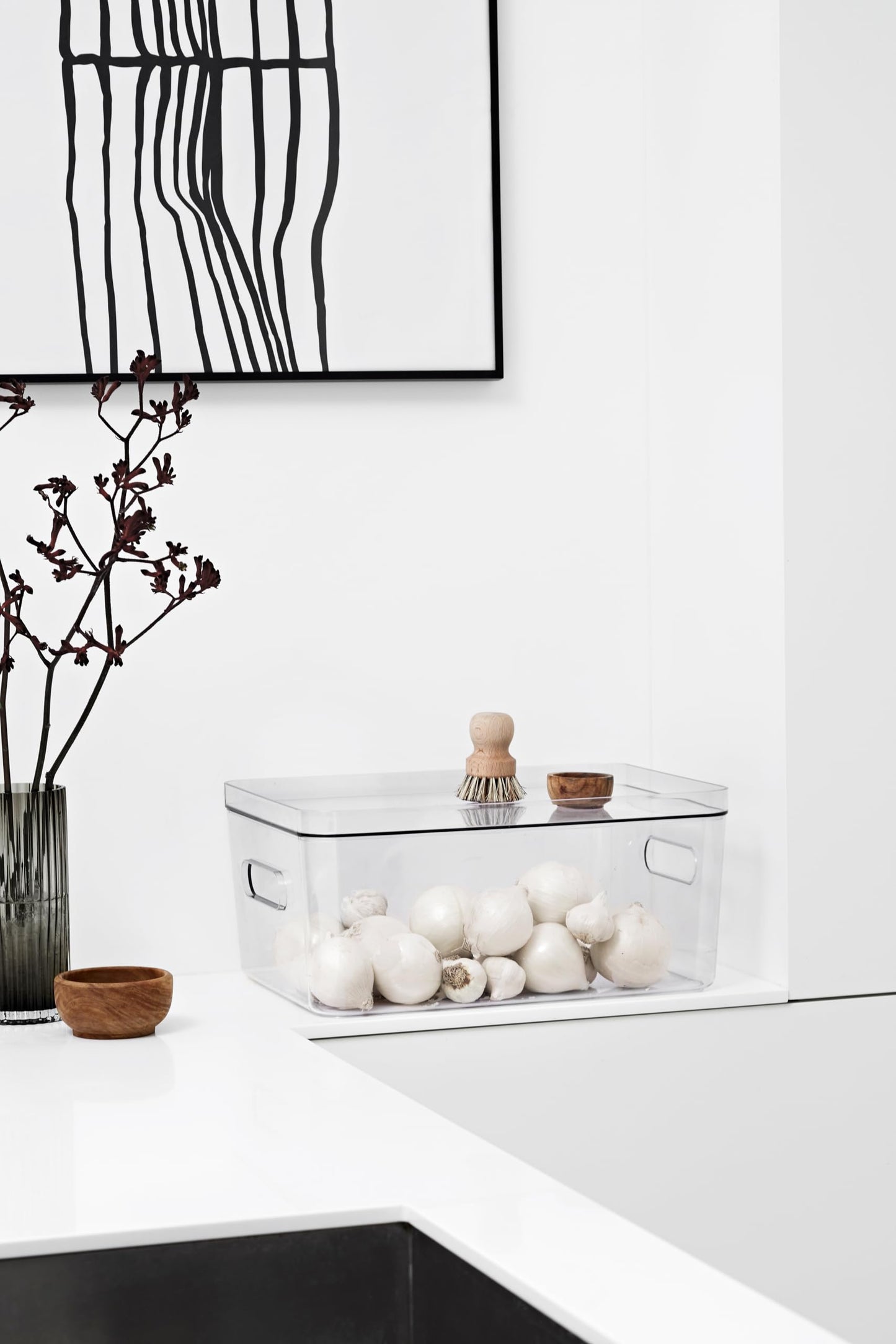 SmartStore Compact Clear L Storage Box Lid | Transparent | Premium Material | Dishwasher Safe | Stackable Design | Versatile Use