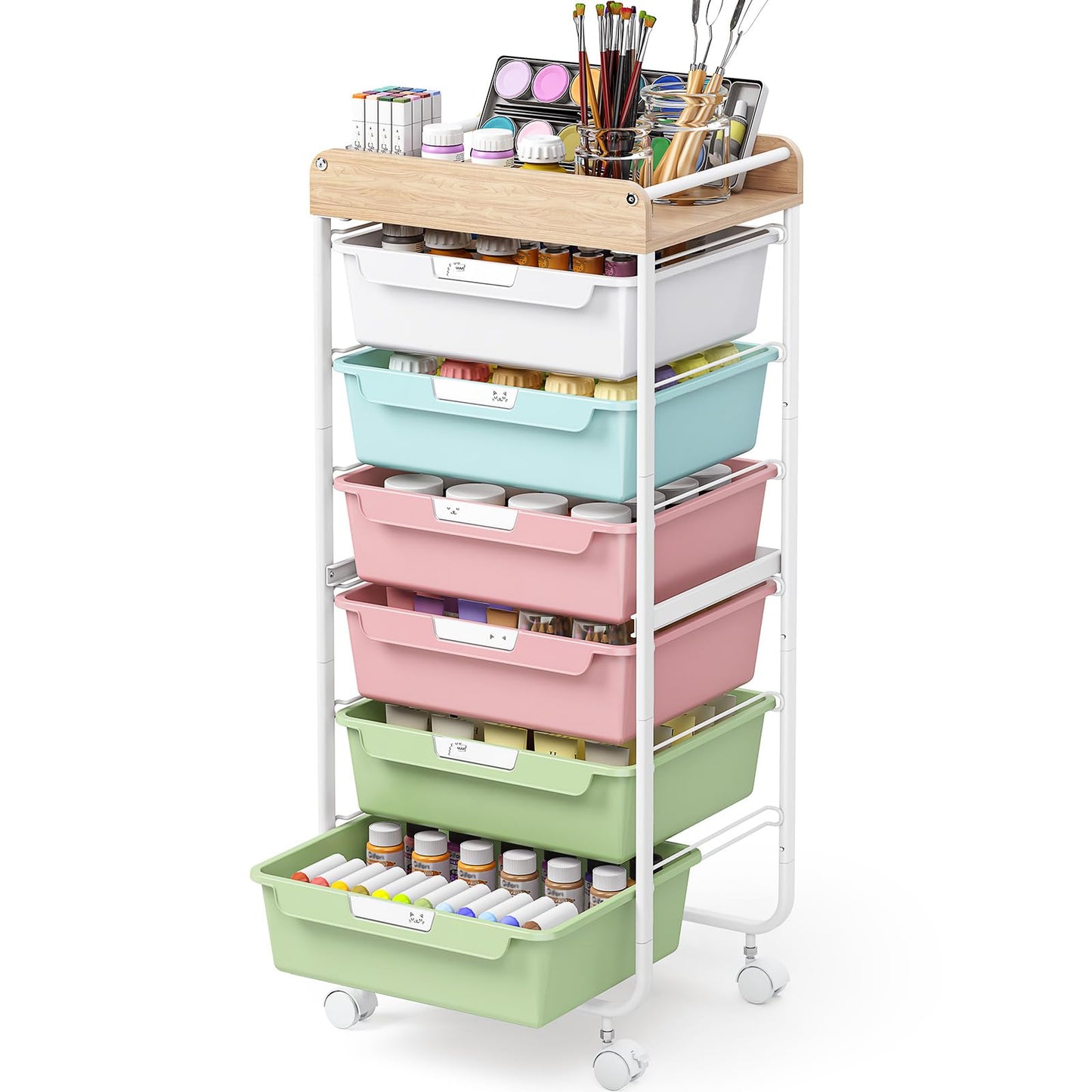 SYKIARIOL 6-Drawer Storage Cart