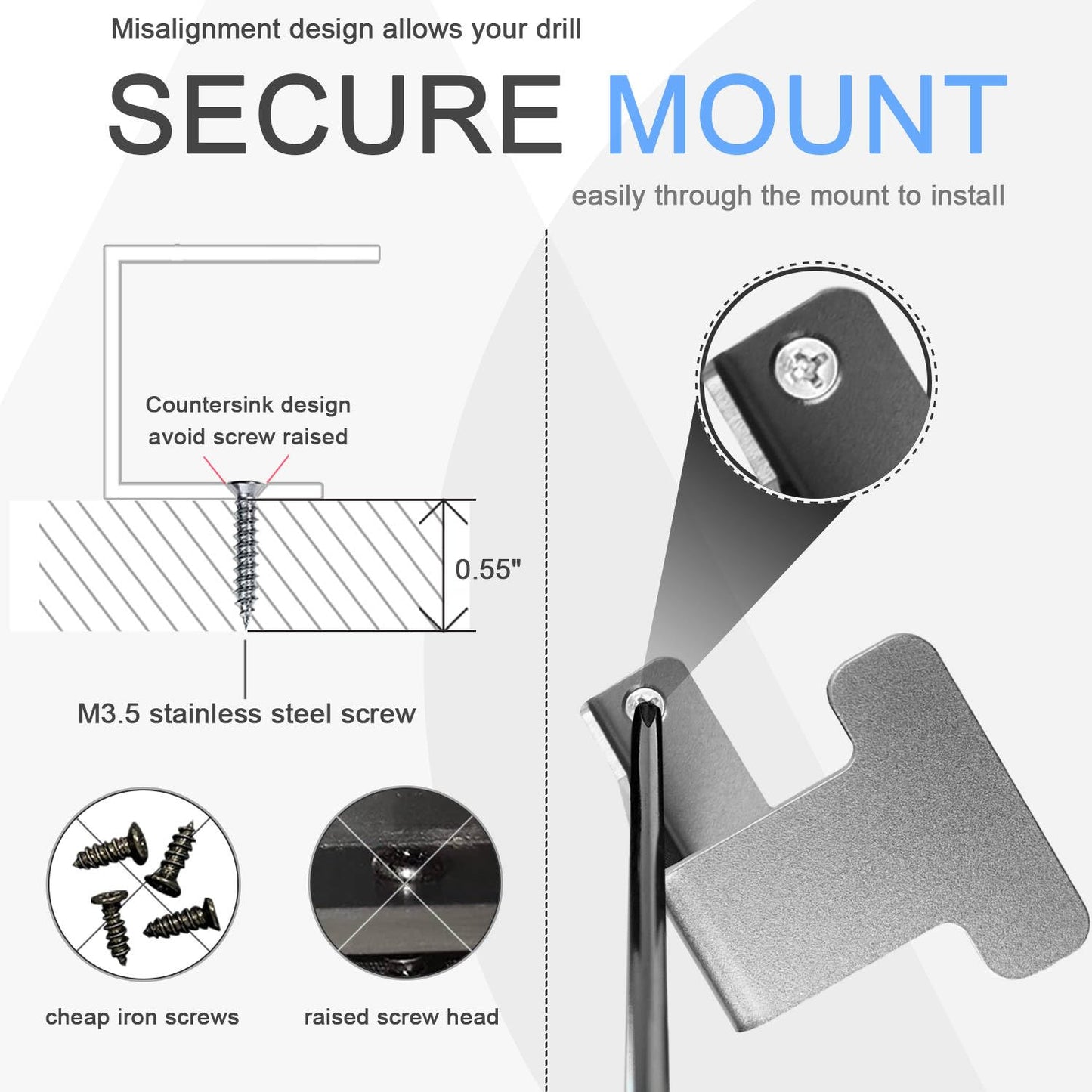 JEMACHE Metal Under Table Desk Holder for Laptop, Xbox Series S, Xbox One S/X, PS4 Slim/Pro, Desktop Mini PC
