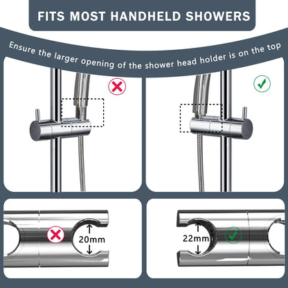 DETBOM Shower Riser Rail 70cm27.56", Segmented Wall Mounted Shower Rail, Wall Mounted Shower Rail kit, Adjustable Shower Head Holder Bar
