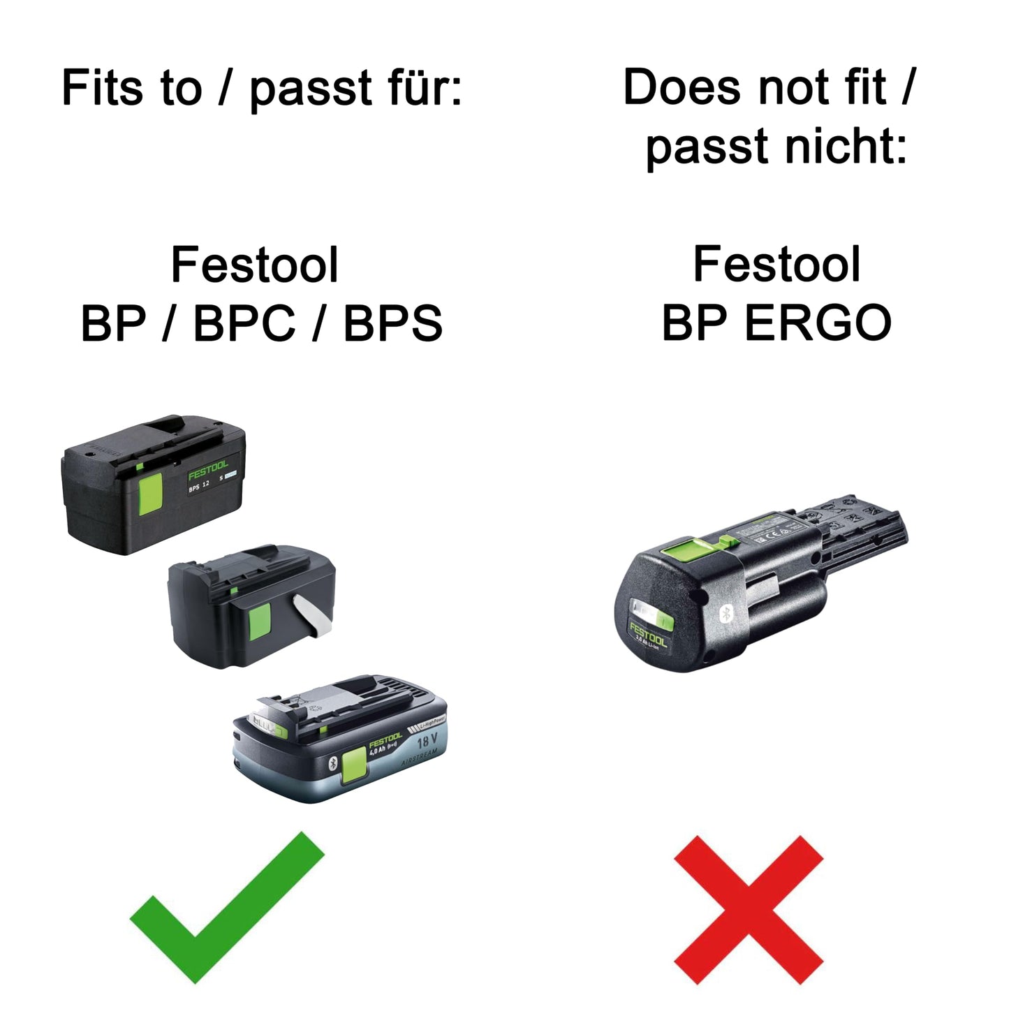 SLE Engineering 5x SLE Professional Battery Holder for Festool 12 V 15 V 18 V Battery Wall Mount Battery BP BPS BPC LI C HP HPC ASI 12 15 18 2.5 2.6