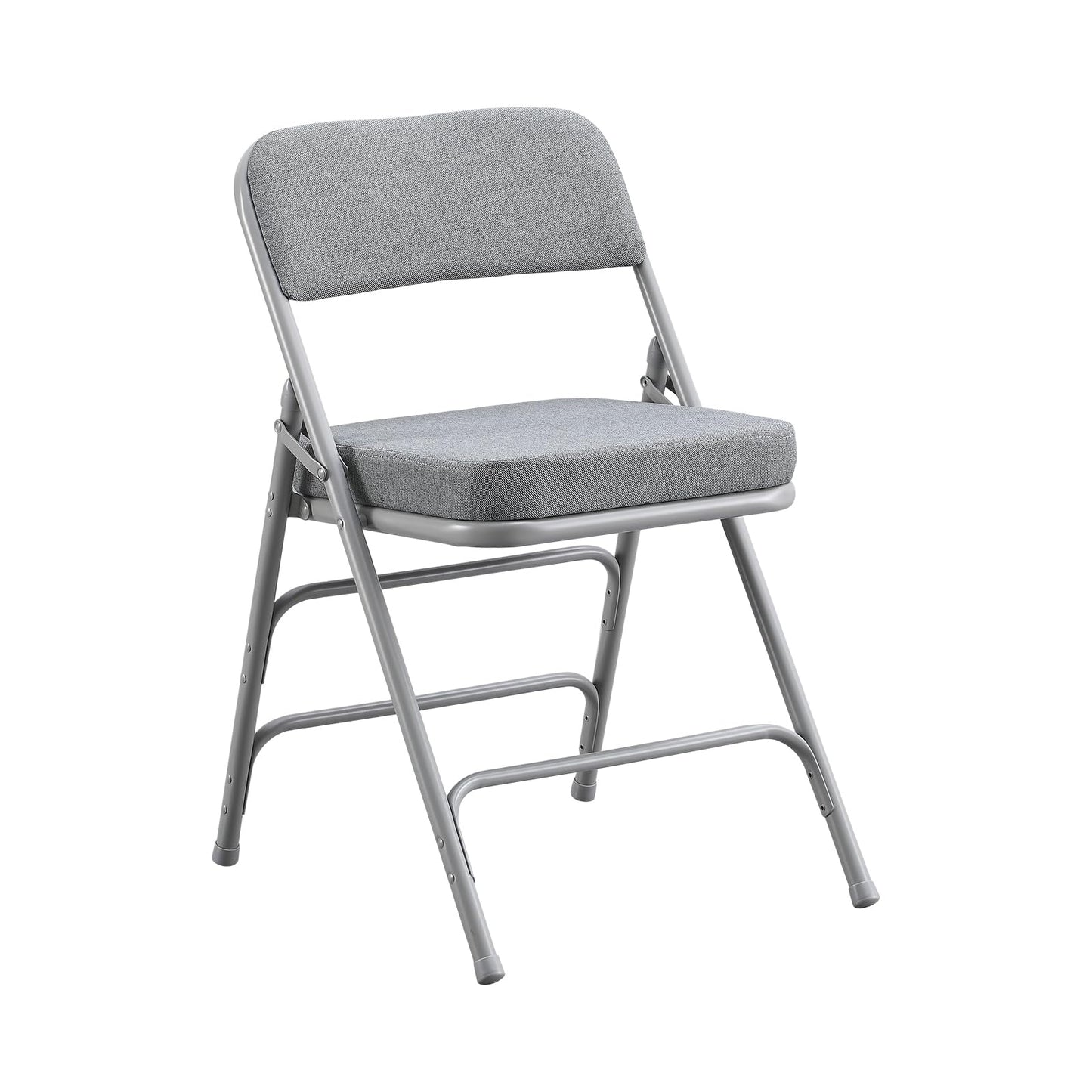 BOOSDEN Padded Folding Chairs with Cushion, Foldable Chair, Single, Grey