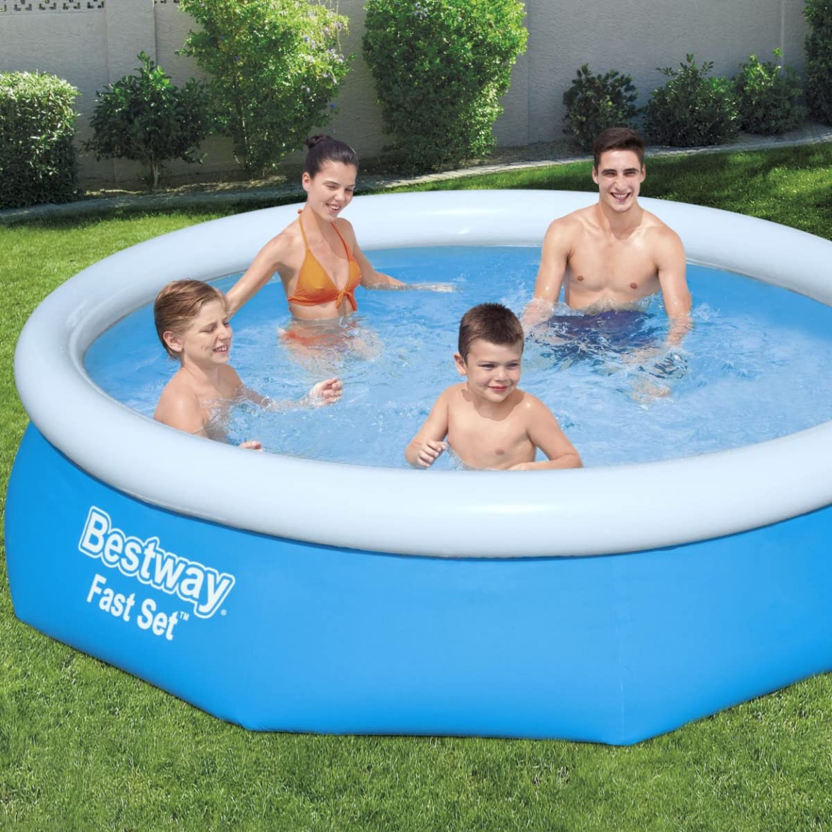 Bestway 10ft Fast Set Pool | Above Ground Swimming Pool for Kids and Adults, Complete Inflatable Pool Set with Filter Pump, 3,800L