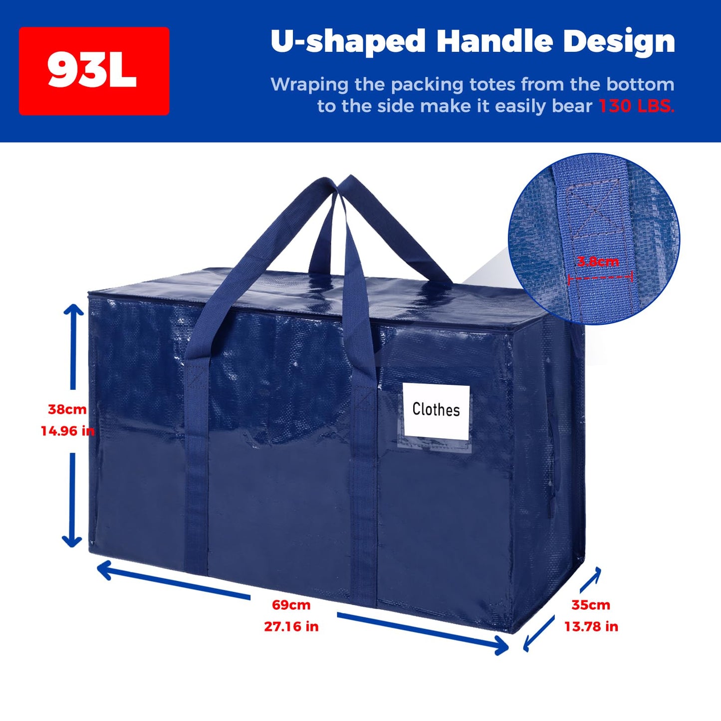 ZFWDSY Moving Bags 93 L,8-Pack Storage Bags Moving Boxes Alternatives