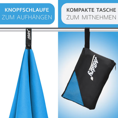 Actidry Microfiber towel - XL/L/M - 10 colors - light, quick-drying, highly absorbent - beach, bath, sauna, swimming towels, extra large