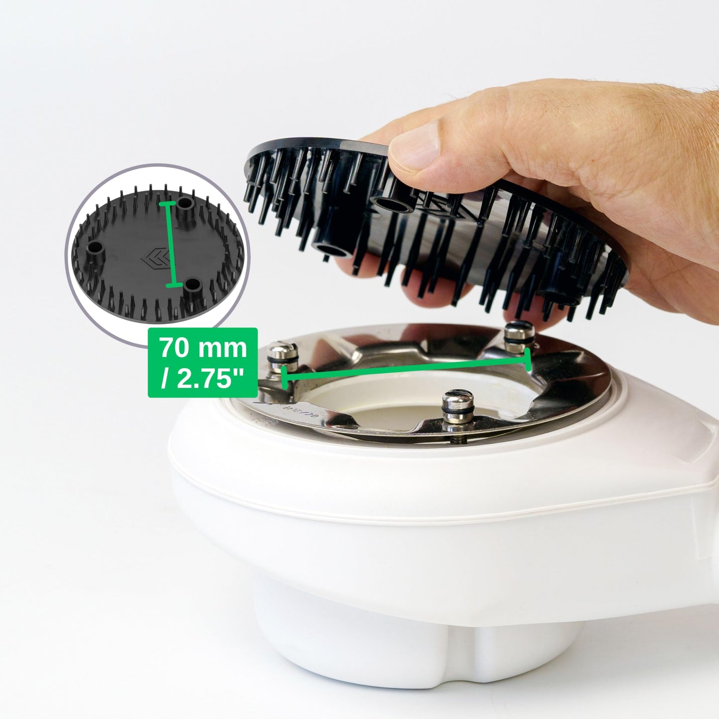 Cover and Hair Strainer Set for Shower Drain, Ø 115 mm, Compatible with Viega Tempoplex Drain Set from Model Year 2006