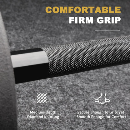 LIONSCOOL Premium 4ft/5ft/6ft Barbell for Strength Training and Olympic Weightlifting, 2 Inch Bar for Squats, Curls, Deadlifts, Presses, Hip Thrusts