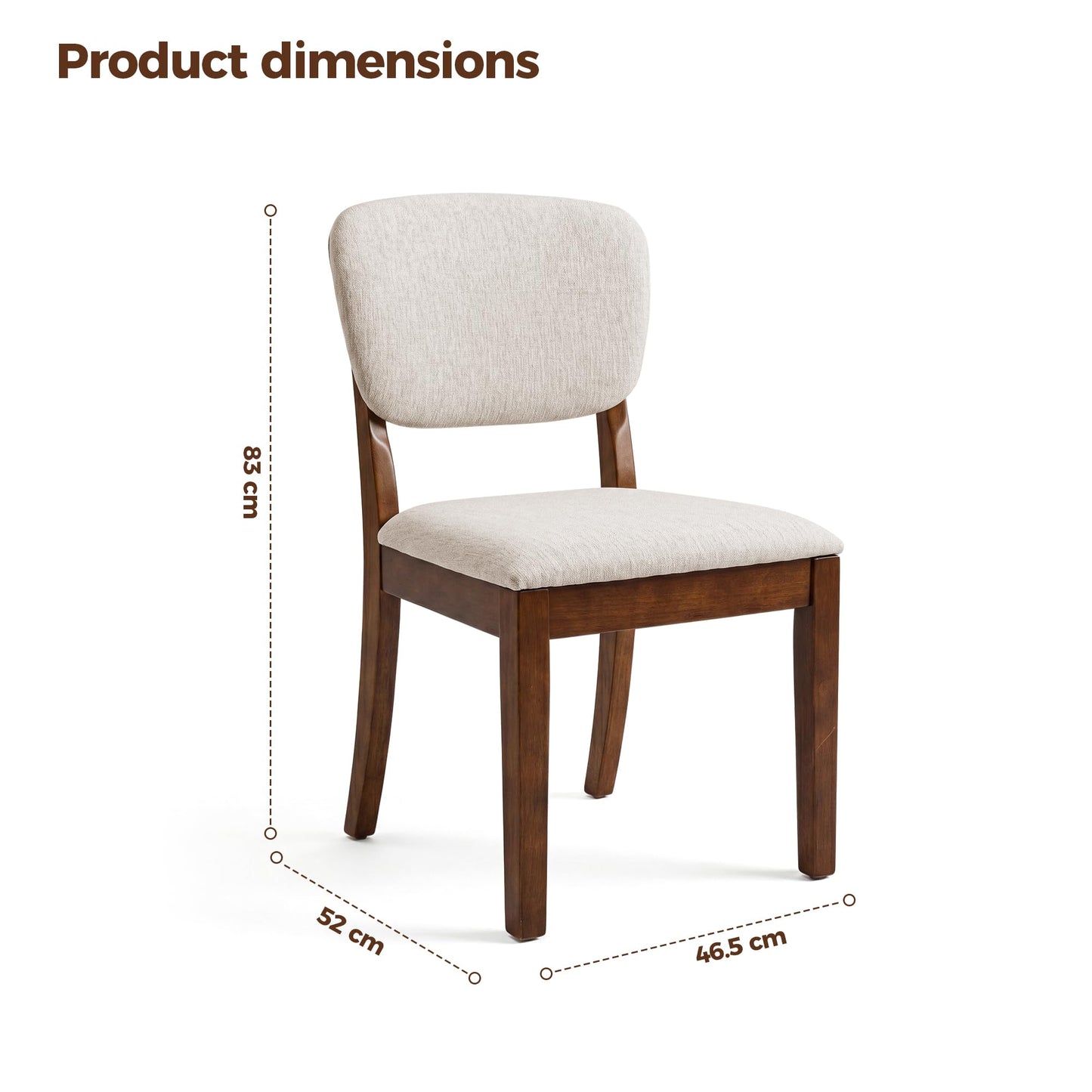 BonVache Upholstered High Back Kitchen Chair Dining Chairs set of 2