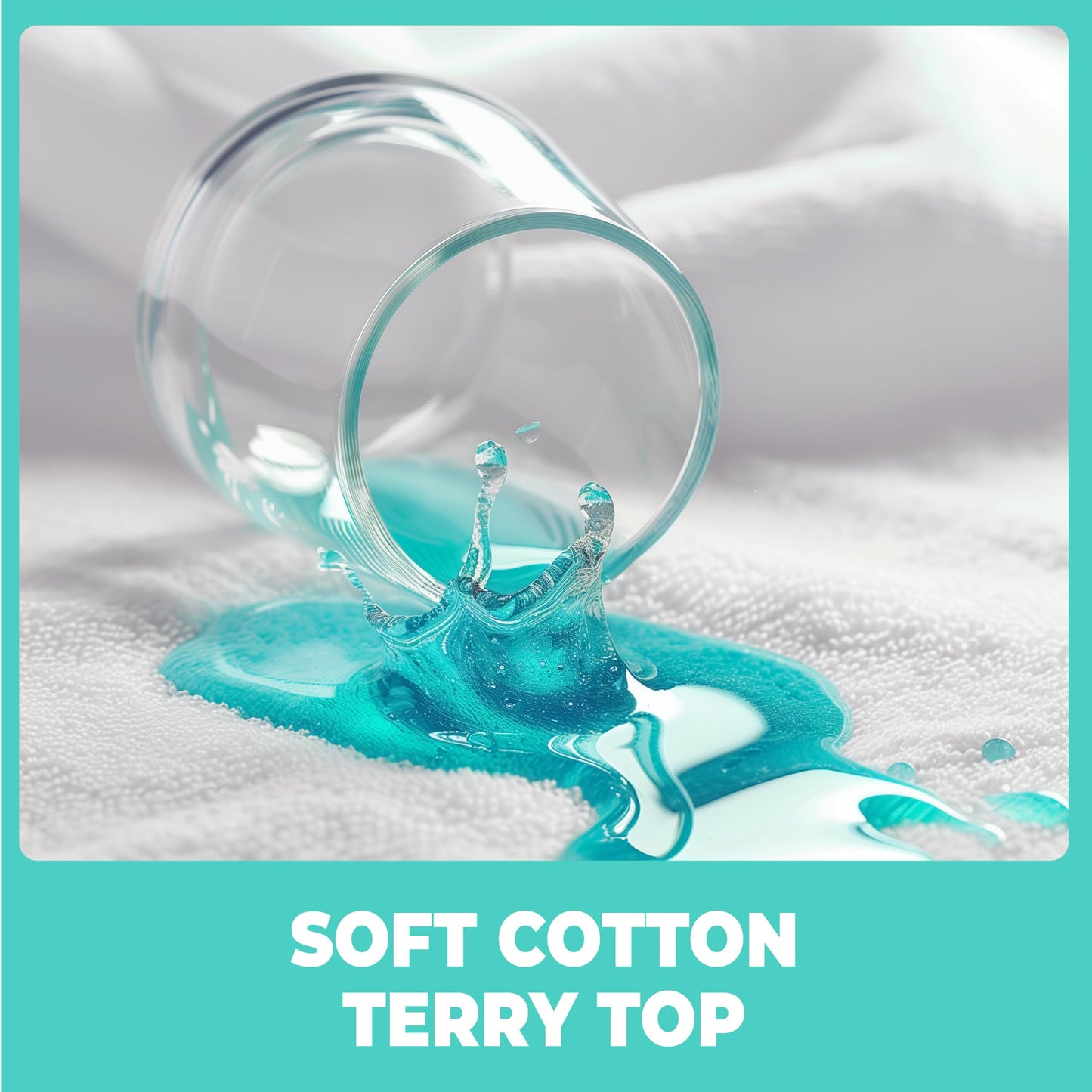 Single Waterproof Mattress Protector 90x200 cm (2pcs) Premium Cotton Terry Bed Fitted Sheet with Microfiber Corner Soft and Breathable Mattress