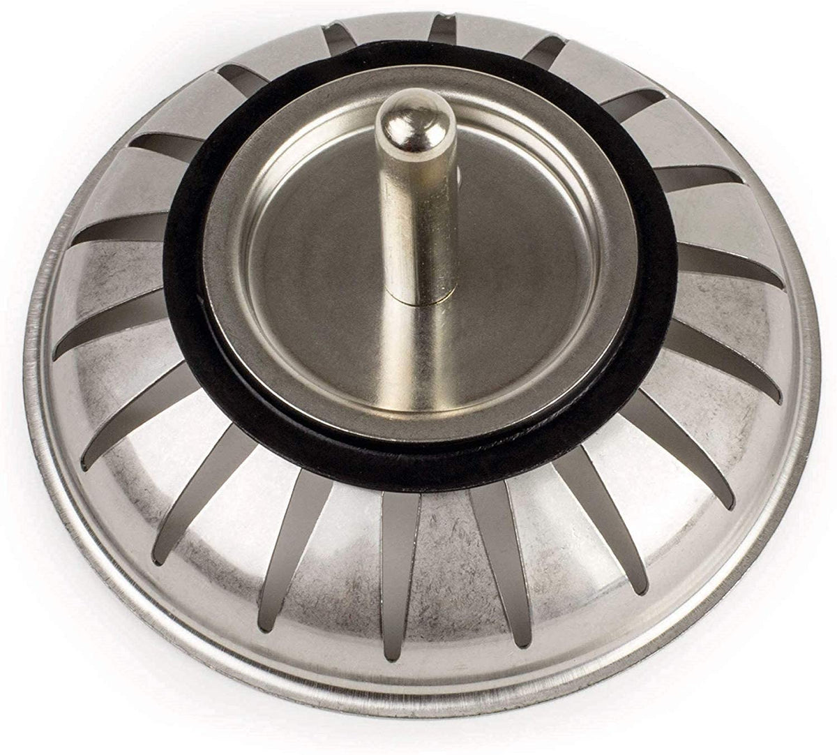 Andrew James Stainless Steel Sink Strainer Plug for Food Waste | 78mm Diameter Drain Basket Filter