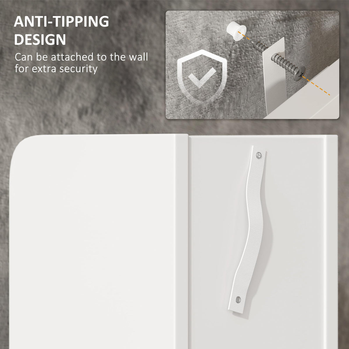 kleankin Modern Bathroom Storage Cabinet Freestanding Open Shelves White