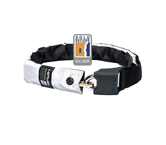 Hiplok Original Bike Chain with Lock/Bicycle Chain Loc. 85cm, Stainless Steel, Highly Visible. 3 Keys + 10 Year Warranty.