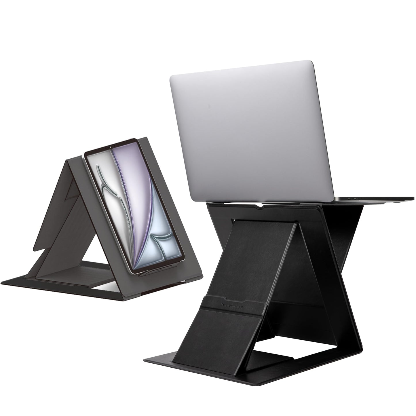 MOFT Z Laptop Stand for Desk, Slim Adjustable Laptop Riser Foldable Laptop Holder, 4 Sitting Modes, Compatible with Most Laptops Up to 17"