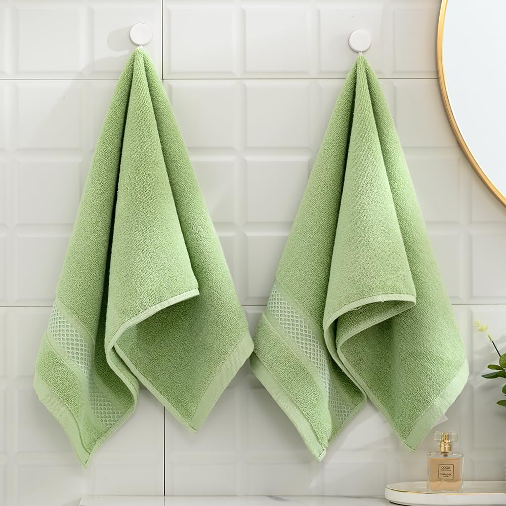 sense gnosis Grey Hand Towel Set of 2 Soft Absorbent Face Towels 100% Cotton Decorative Hand Towels for Bathroom Shower 13 X 29 Inch
