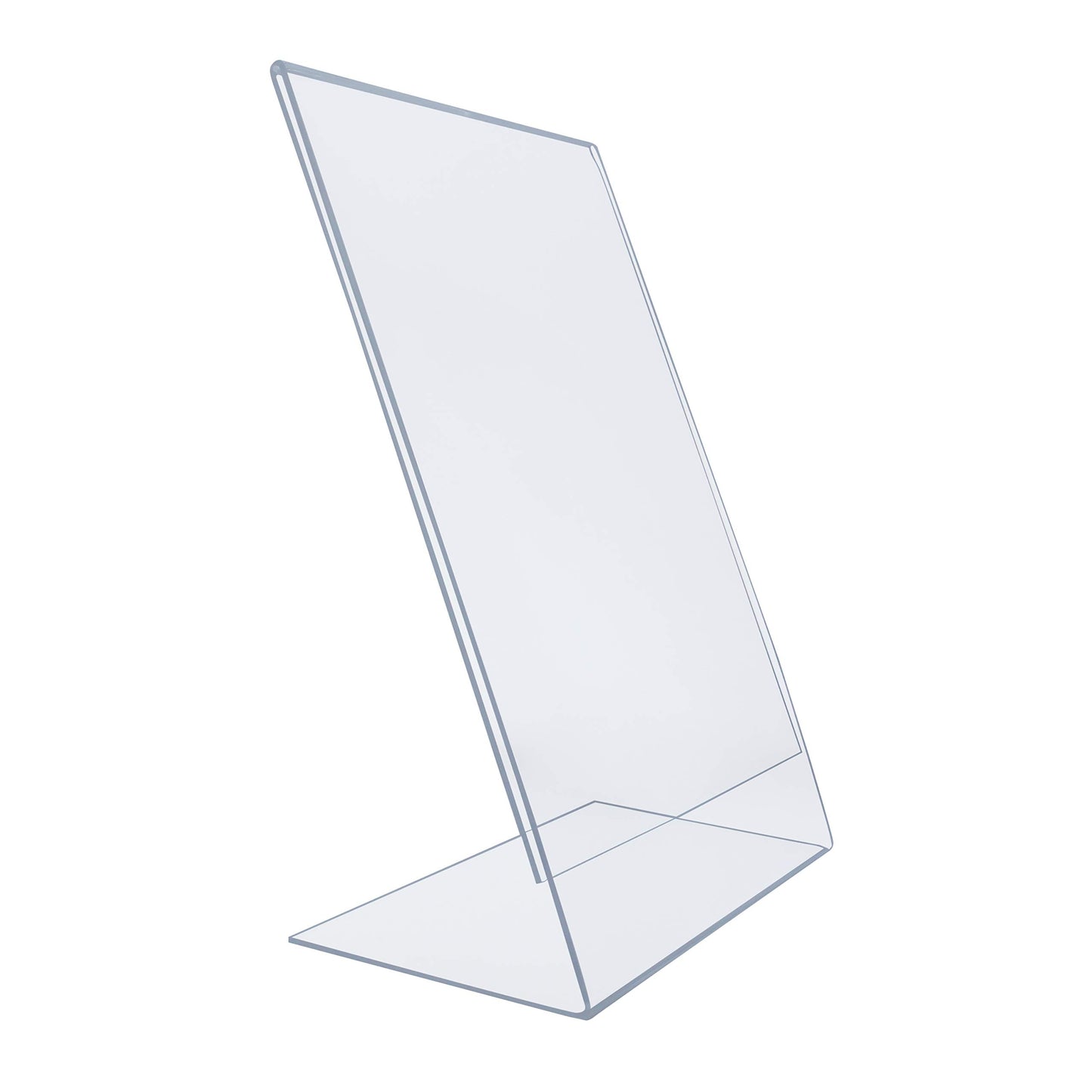 EUROPEL A3 Acrylic Table Display Stand – L-Shape Stable Base, Slanted Back, Side Loading, UV Resistant, for Restaurant, Hotel, Office and Reception