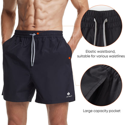 HOTSUIT Mens Sauna Shorts Sweat Sauna Pants Gym Exercise Sweat Sauna Suit Workout Shorts, Black 4XL