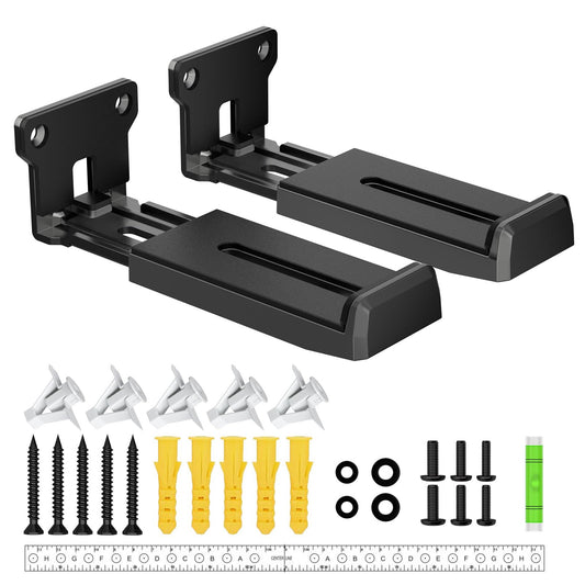 ZUOLACO Soundbar Wall Mount Bracket for Samsung, Bose, Vizio, LG, Sony, JBL, Sonos and More Sound Bar Mounts Under TV, Hold up to 33 lbs, Depth
