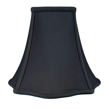 Royal Designs Fancy Square Bell Lamp Shade, Black, 4 x 10 x 8.5