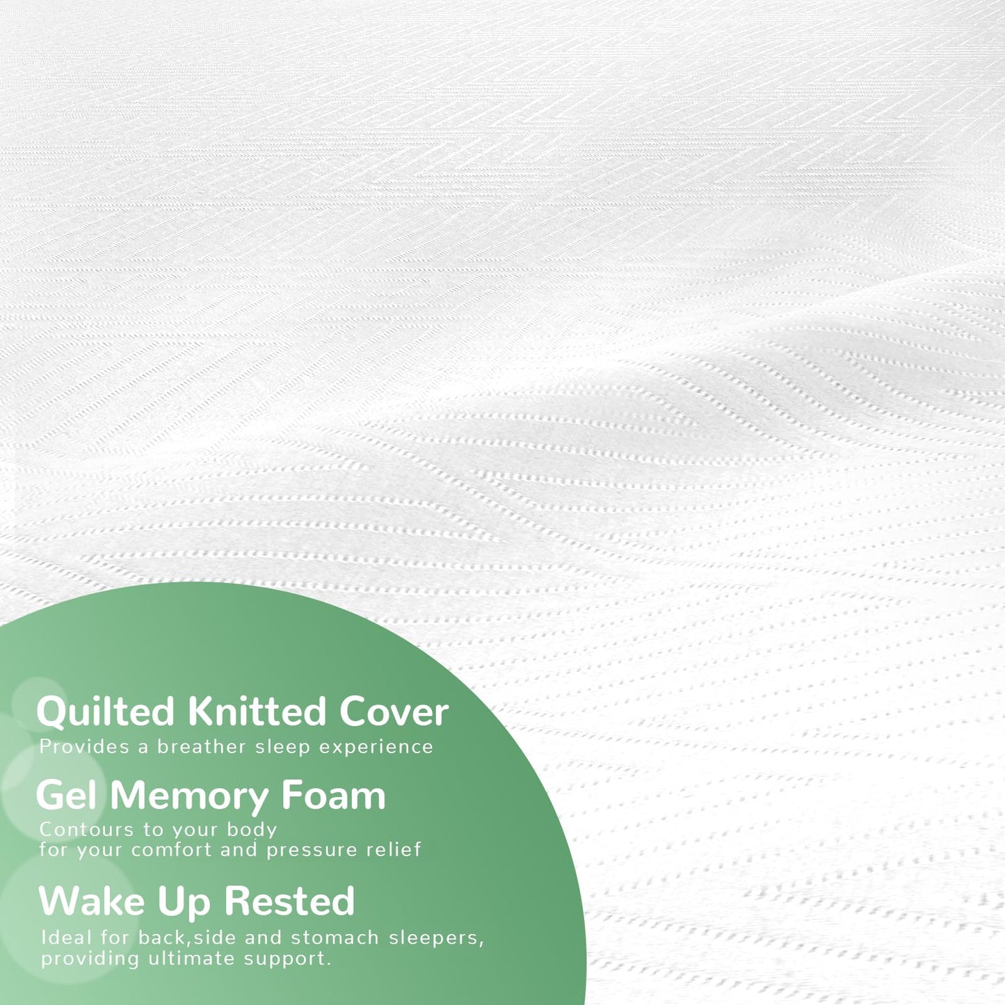 wowttrelax Single Memory Foam Mattress, 6 Inch with Soft Fabric, Skin-friendly Mattress, Breathable Cover, 2 Layer for More Supportive, Medium
